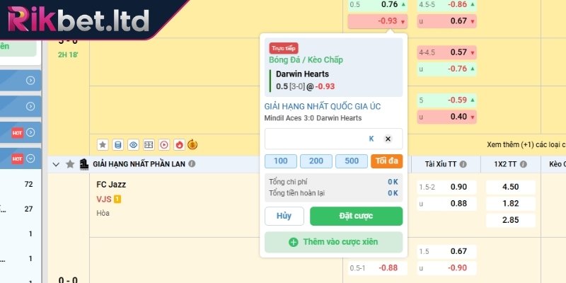 Xả Kèo Bóng Đá Rikbet - Chiến Lược Kiểm Soát Rủi Ro Cá Độ 3 Các mẹo sử dụng tính năng xả kèo hiệu quả từ chuyên gia